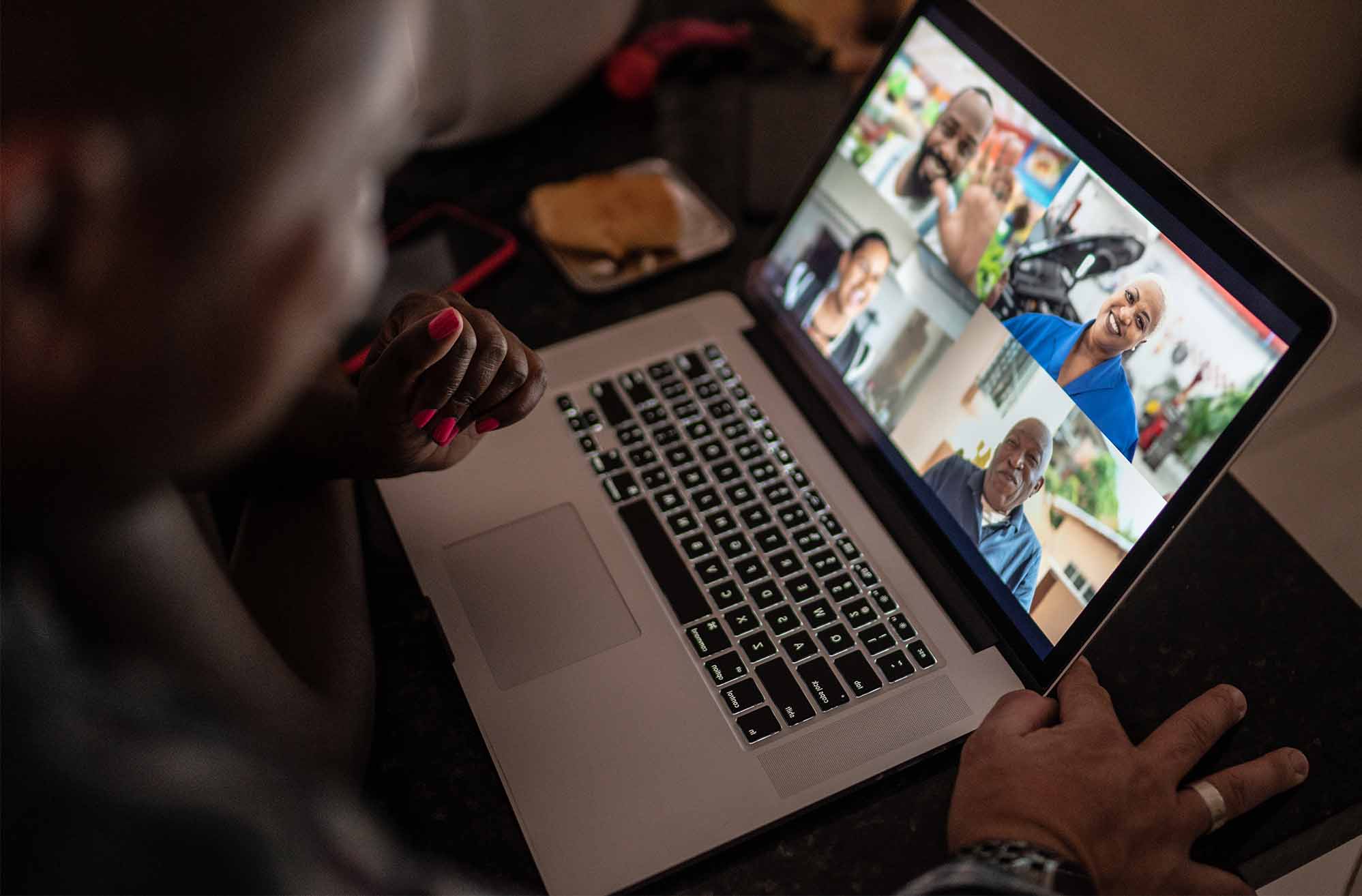 person using a laptop